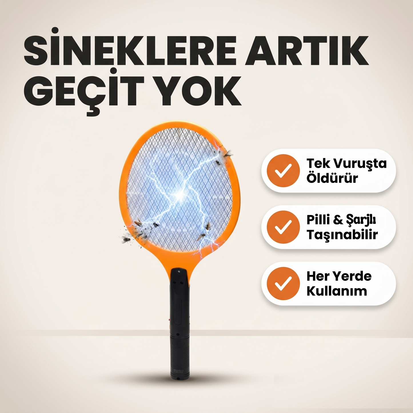 Elektrikli Sinek Raketi – Güçlü Elektrik Akımıyla Anında Öldürür