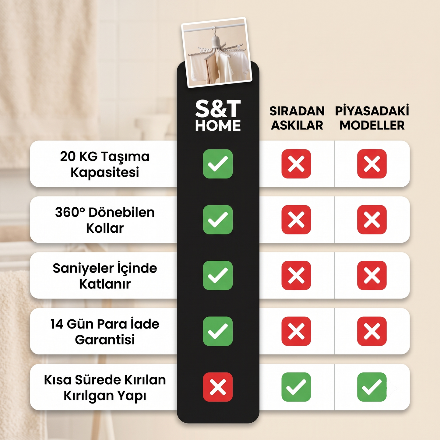 Katlanabilir Ahtapot Model Çamaşır Kurutmalık - Çamaşır Kurutma Askısı