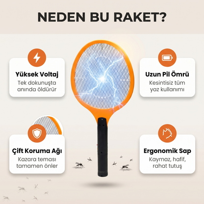 Elektrikli Sinek Raketi – Güçlü Elektrik Akımıyla Anında Öldürür