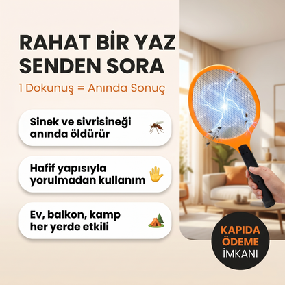 Elektrikli Sinek Raketi – Güçlü Elektrik Akımıyla Anında Öldürür