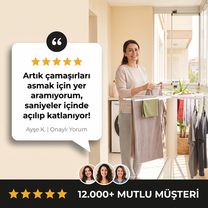 Katlanabilir Ahtapot Model Çamaşır Kurutmalık - Çamaşır Kurutma Askısı