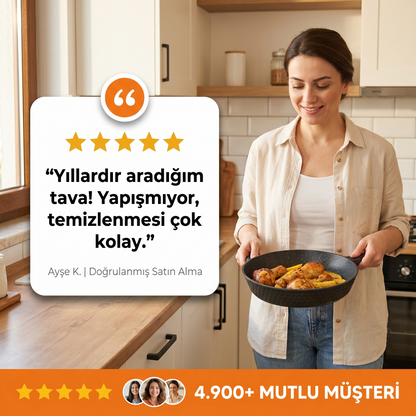 3'lü Döküm Demir Tava Seti (20 - 24 - 28 cm)